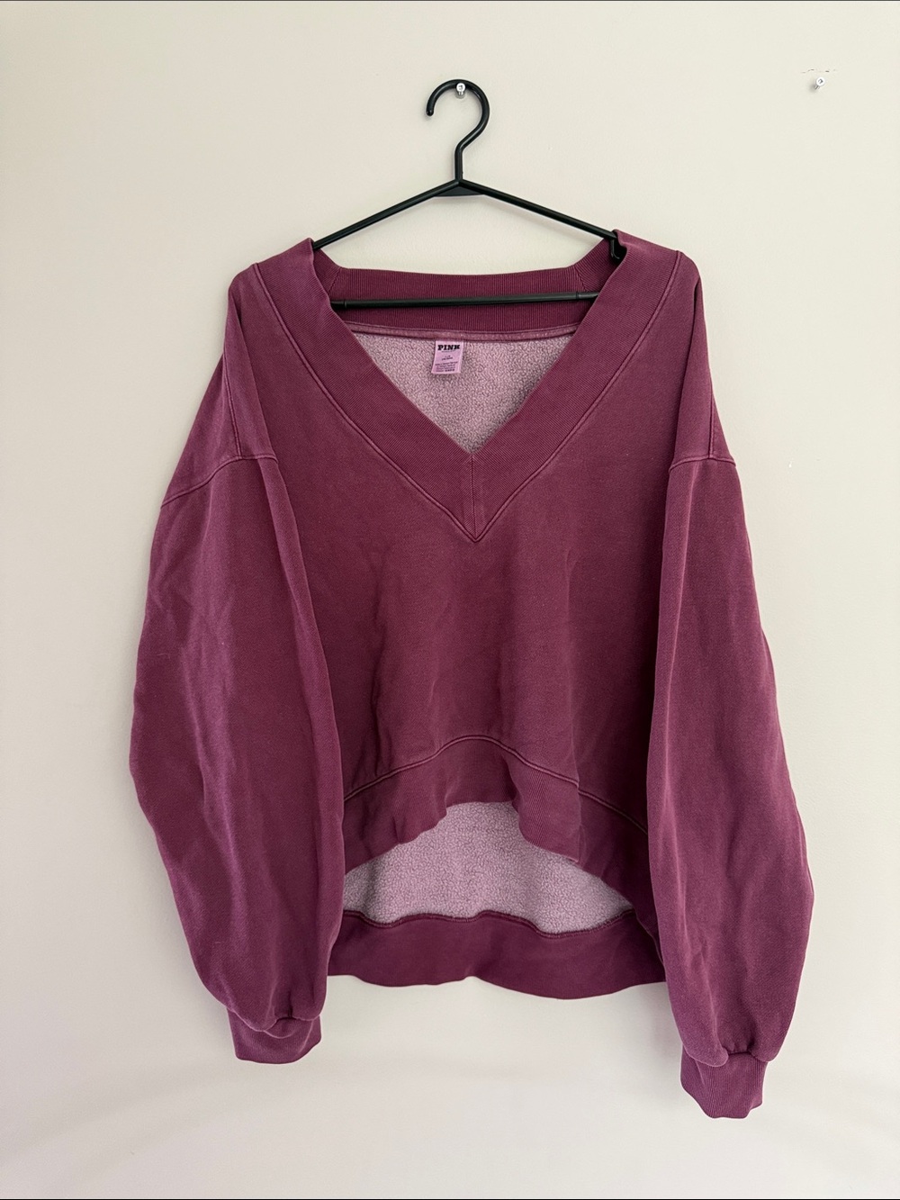 PINK Victoria's Secret V-Neck Sweatshirt - Plum